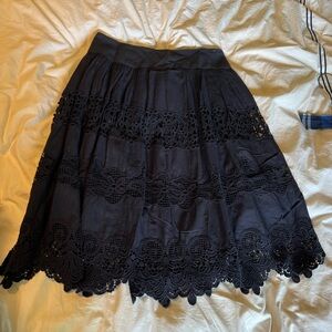 Navy Lace Ann Taylor 
midi skirt 
Size 6